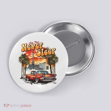Las Vegas City That Never Sleeps Button