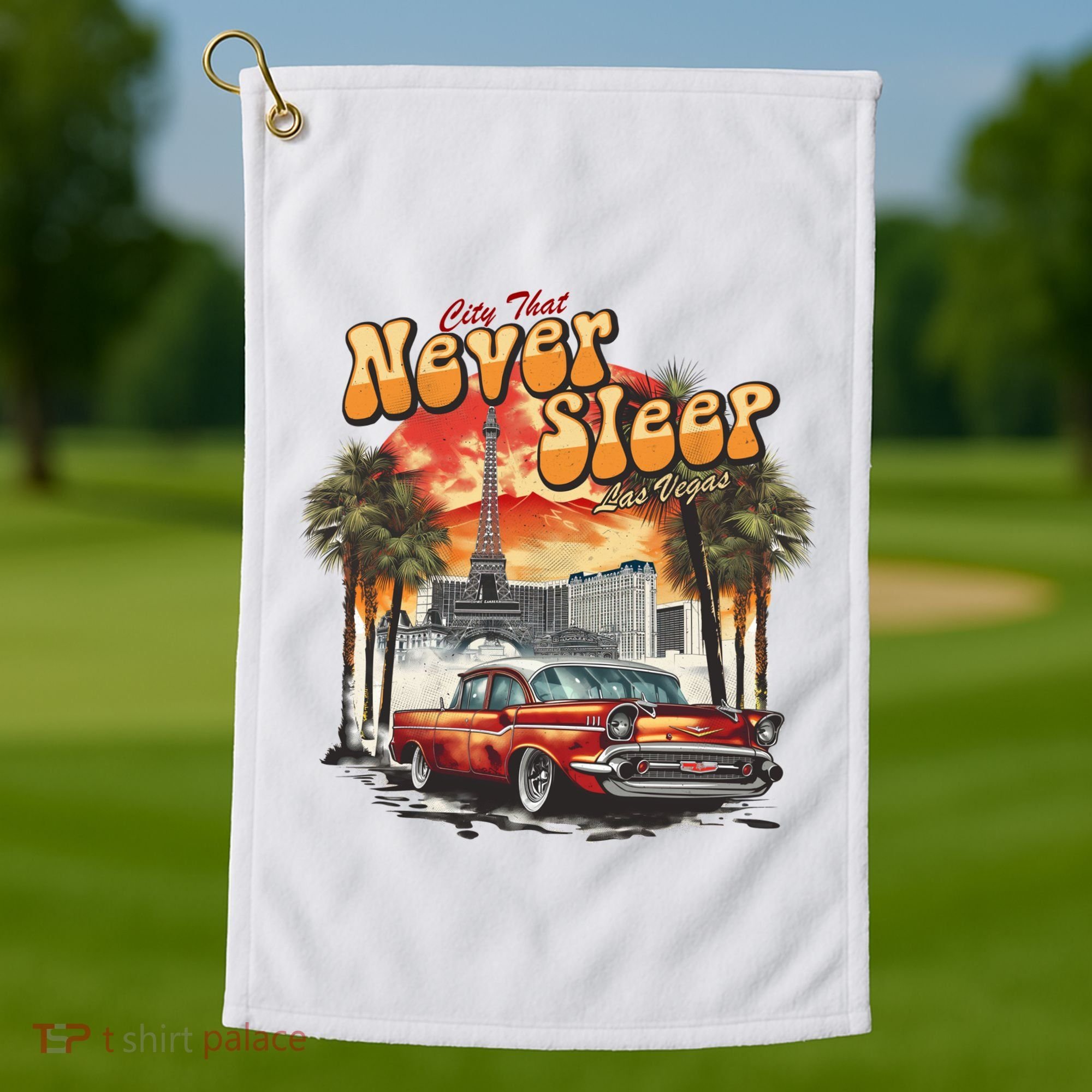 Las Vegas City That Never Sleeps Golf Towel