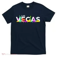 Las Vegas Colorful Skyline T-Shirt thumb 0