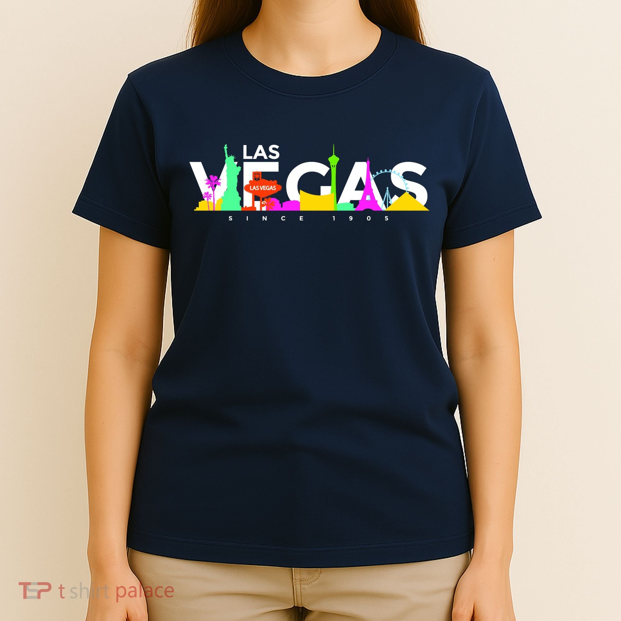 Las Vegas Colorful Skyline T-Shirt