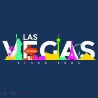 Las Vegas Colorful Skyline T-Shirt thumb 7