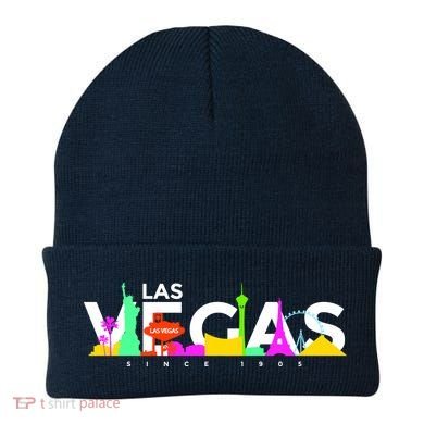 Las Vegas Colorful Skyline Beanie