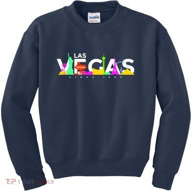 Las Vegas Colorful Skyline Kids Sweatshirt