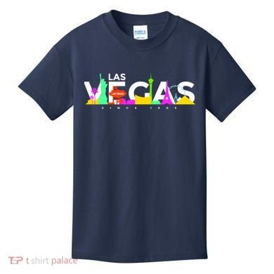 Las Vegas Colorful Skyline Kids T-Shirt