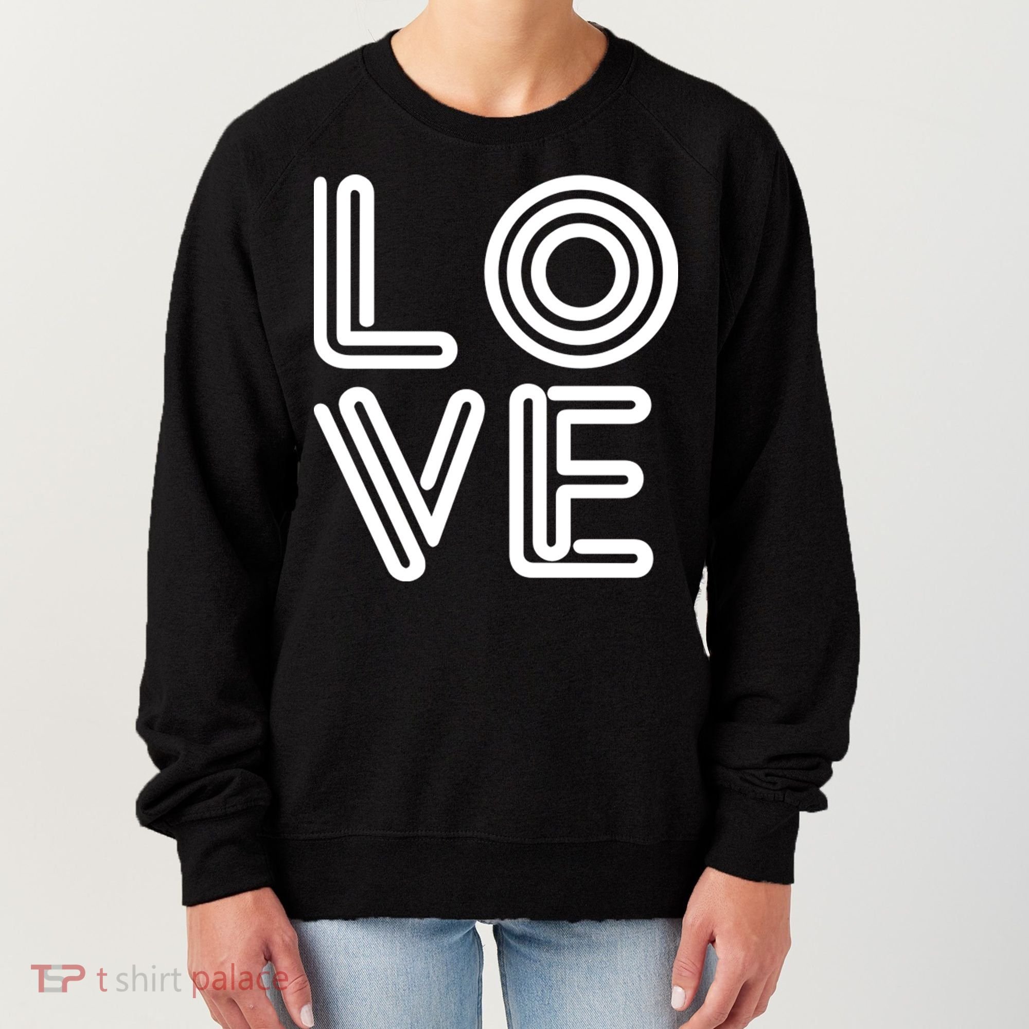 Love Valentines Day Word Logo Women's Sweatshirt