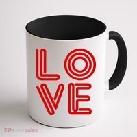 Love Valentines Day Word Logo Coffee Mug thumb 1