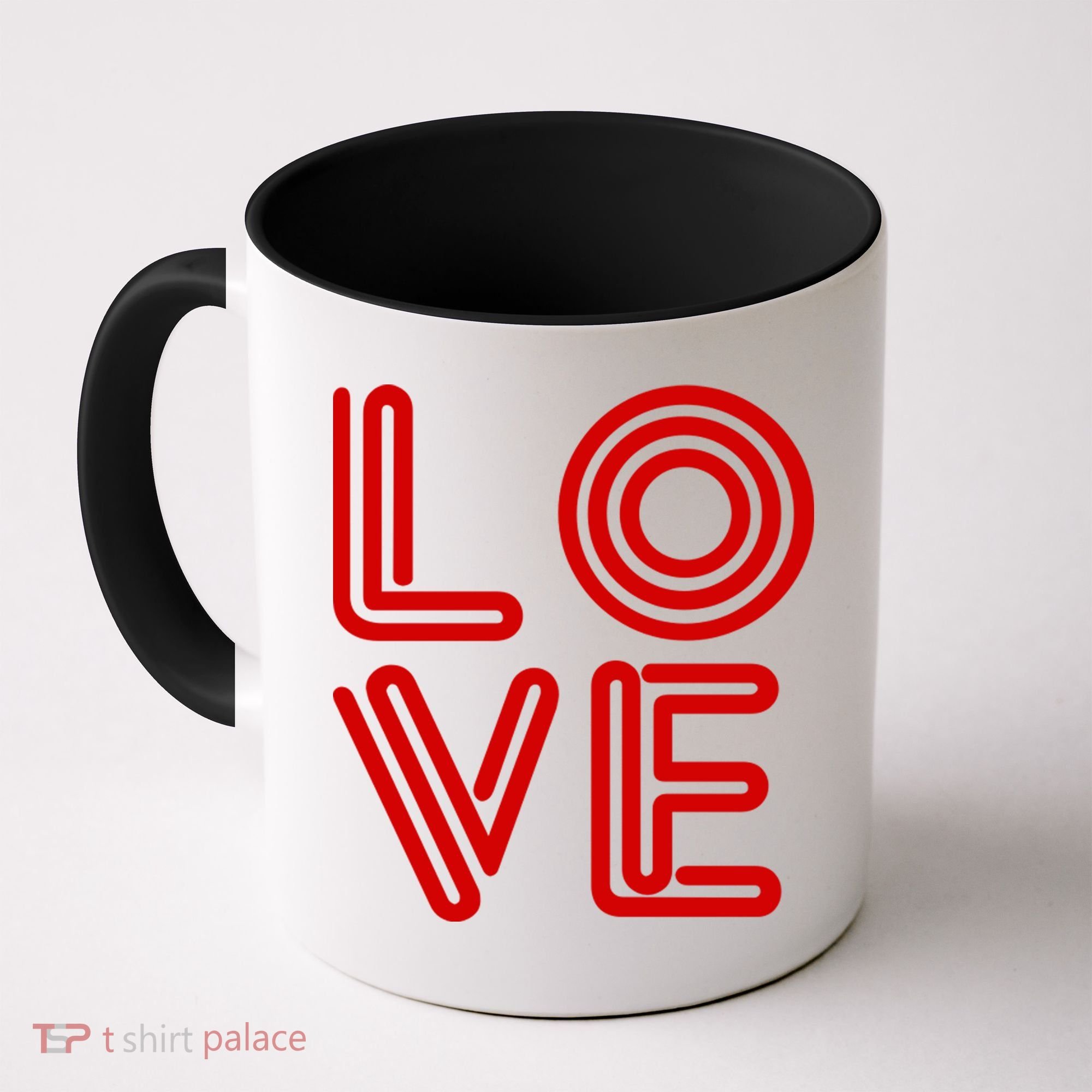 Love Valentines Day Word Logo Coffee Mug