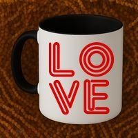 Love Valentines Day Word Logo Coffee Mug thumb 2