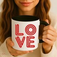 Love Valentines Day Word Logo Coffee Mug thumb 3