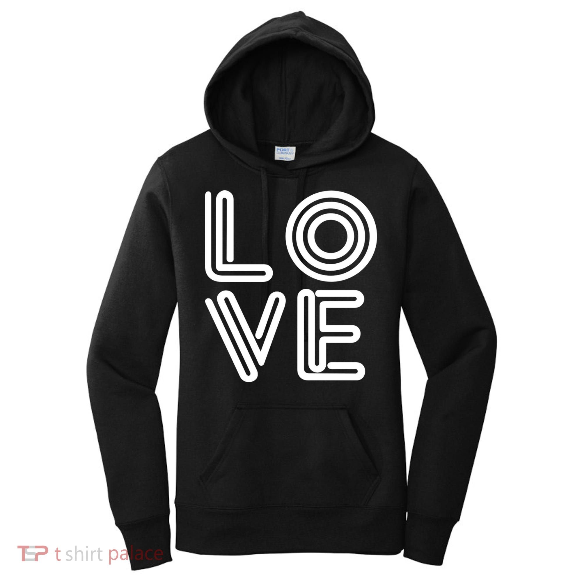 Love Valentines Day Word Logo Women's Hoodie