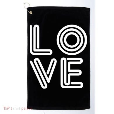 Love Valentines Day Word Logo Golf Towel