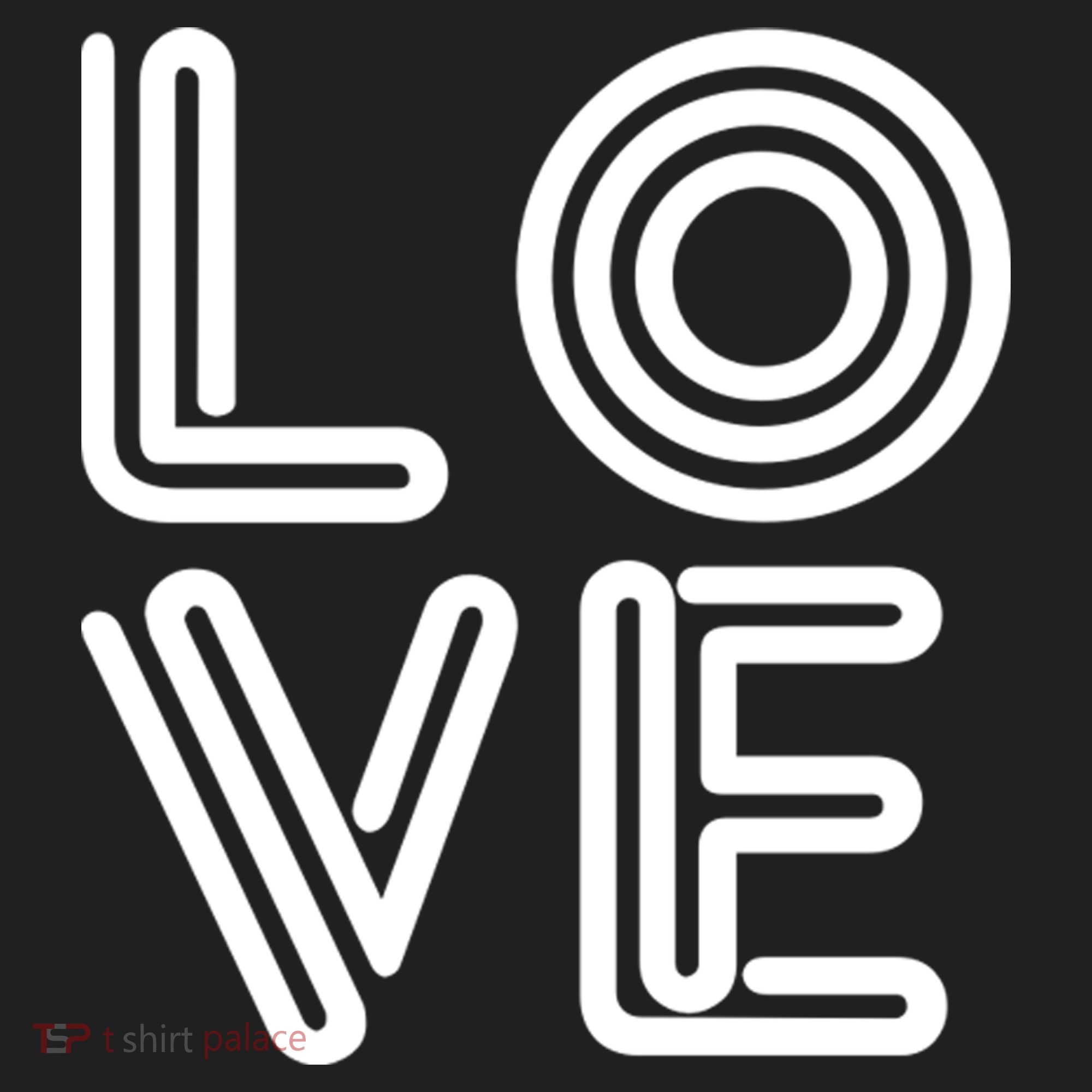 Love Valentines Day Word Logo Golf Towel