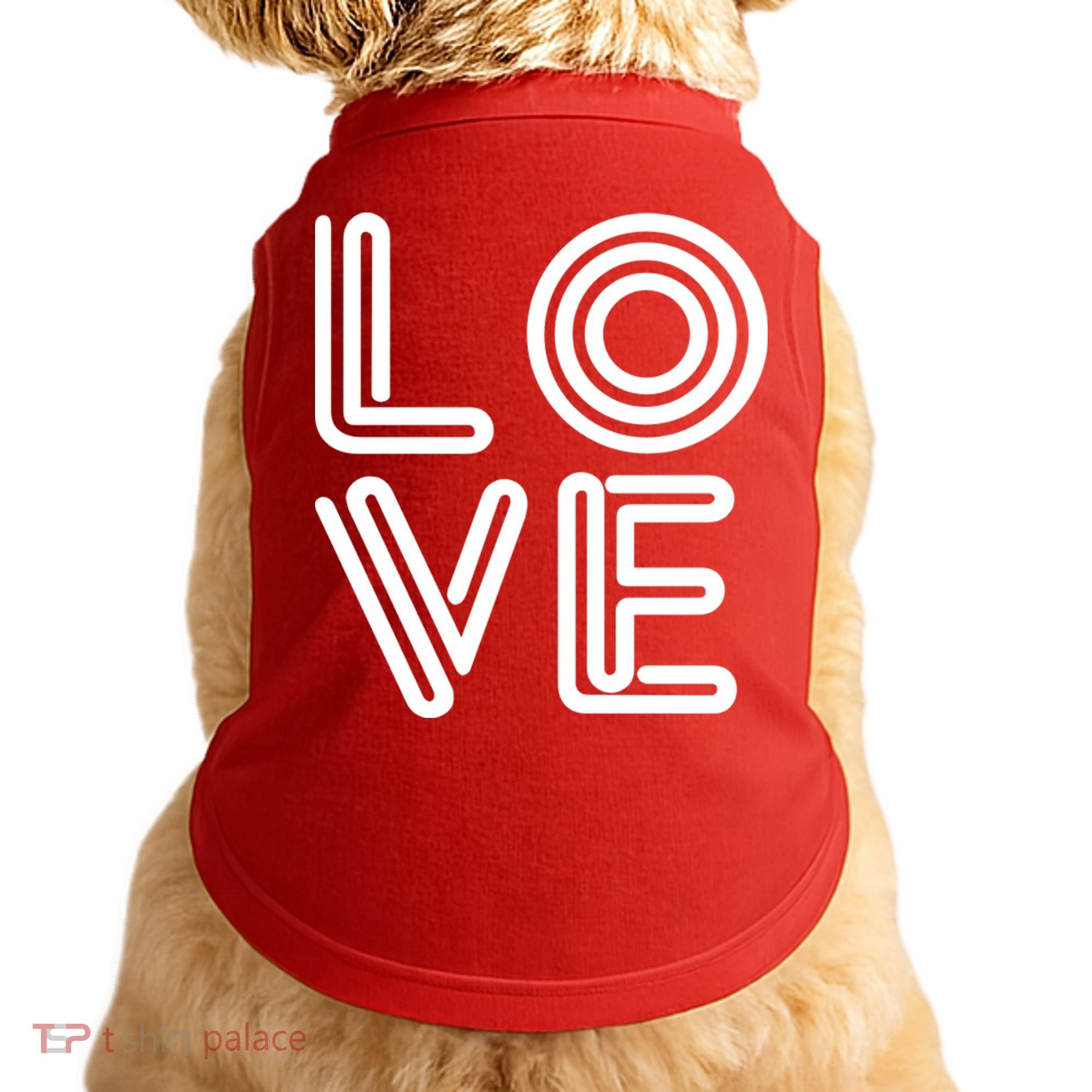 Love Valentines Day Word Logo Doggie Tank
