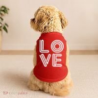 Love Valentines Day Word Logo Doggie Tank thumb 2