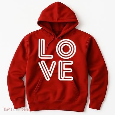Love Valentines Day Word Logo Hoodie