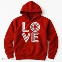 Love Valentines Day Word Logo Hoodie thumb 0