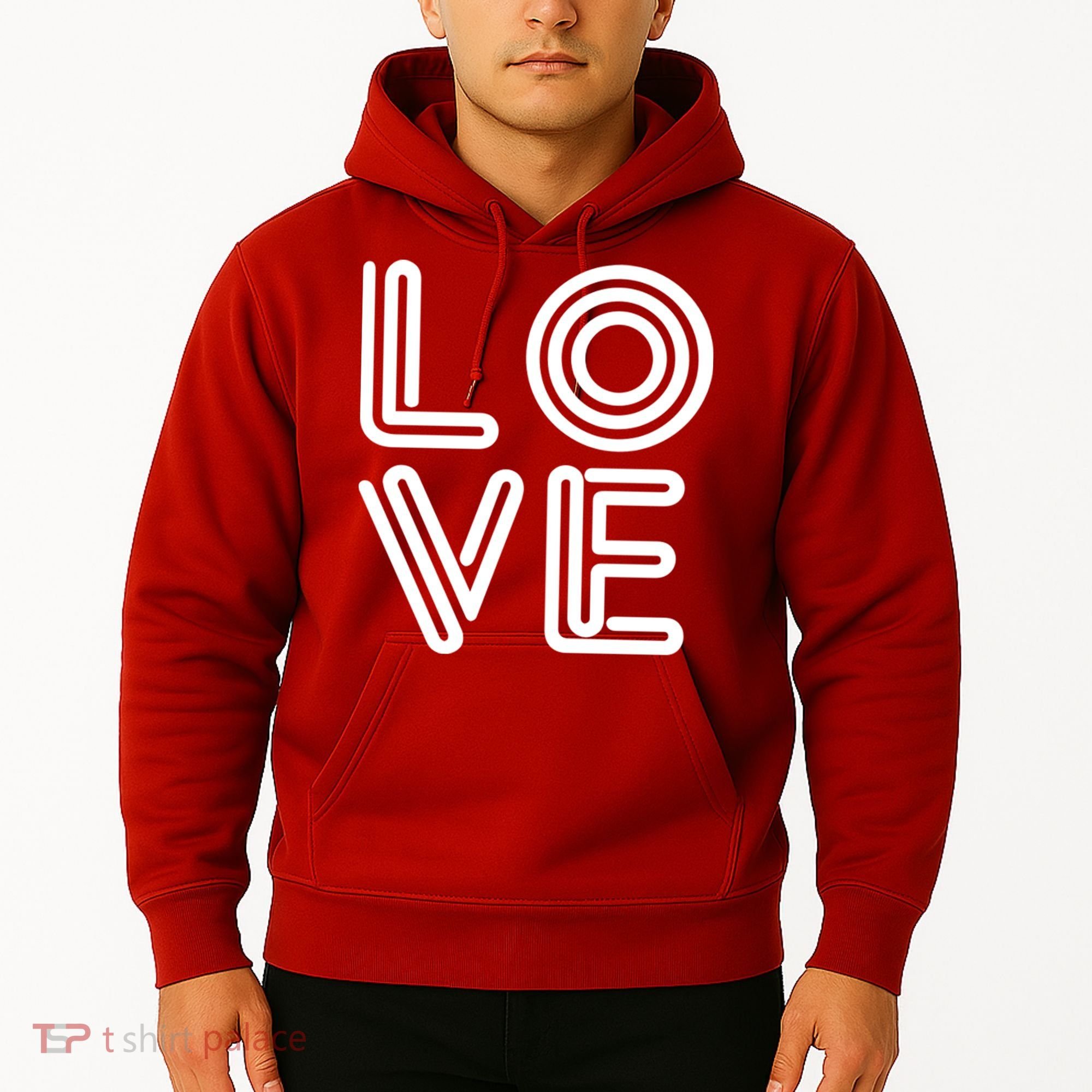Love Valentines Day Word Logo Hoodie