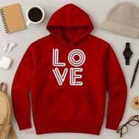 Love Valentines Day Word Logo Hoodie thumb 3
