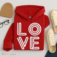 Love Valentines Day Word Logo Hoodie thumb 4