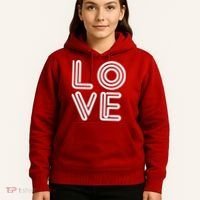 Love Valentines Day Word Logo Hoodie thumb 5