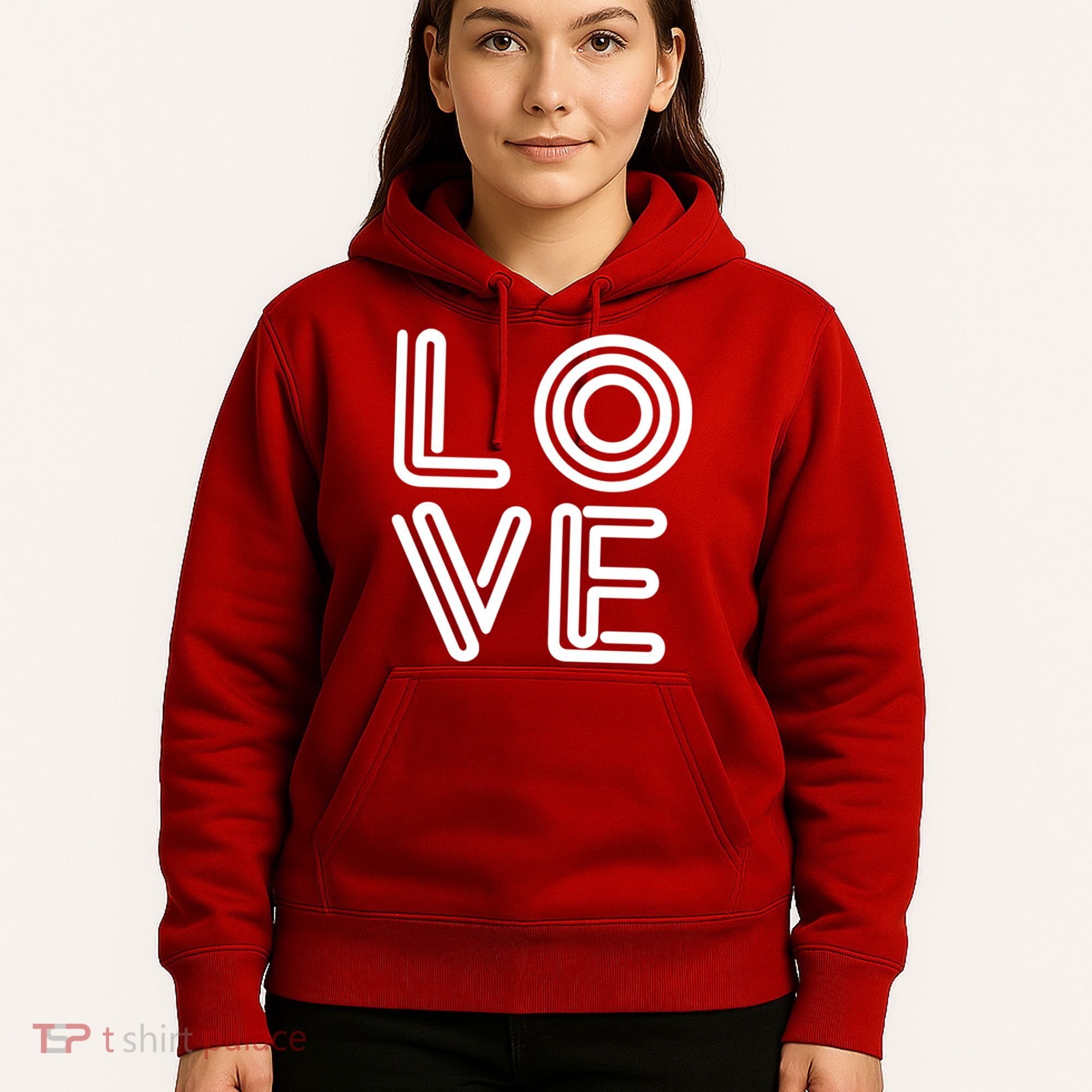 Love Valentines Day Word Logo Hoodie