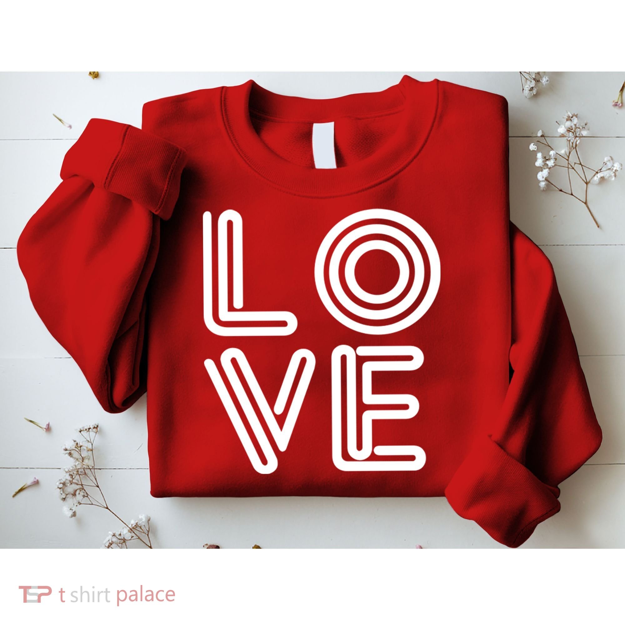 Love Valentines Day Word Logo Sweatshirt