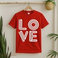 Love Valentines Day Word Logo T-Shirt thumb 2