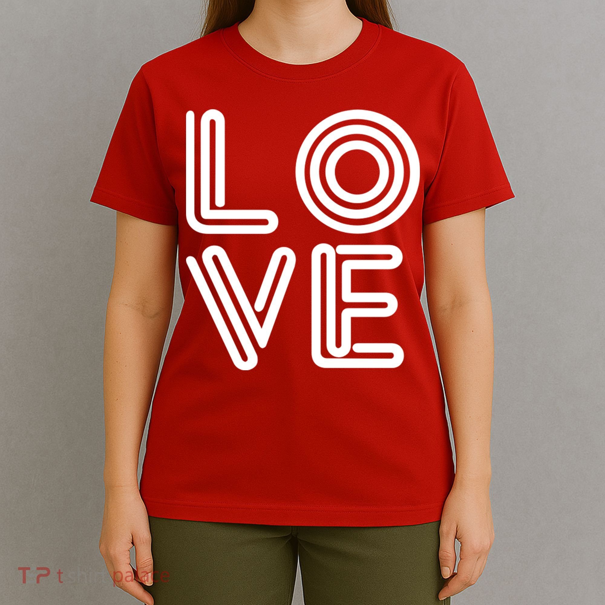 Love Valentines Day Word Logo T-Shirt