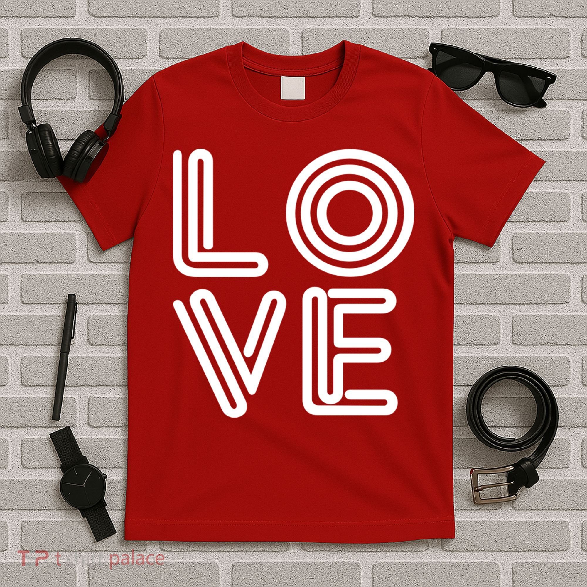 Love Valentines Day Word Logo T-Shirt