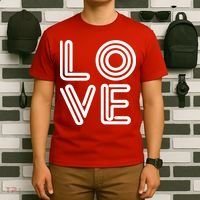 Love Valentines Day Word Logo T-Shirt thumb 6