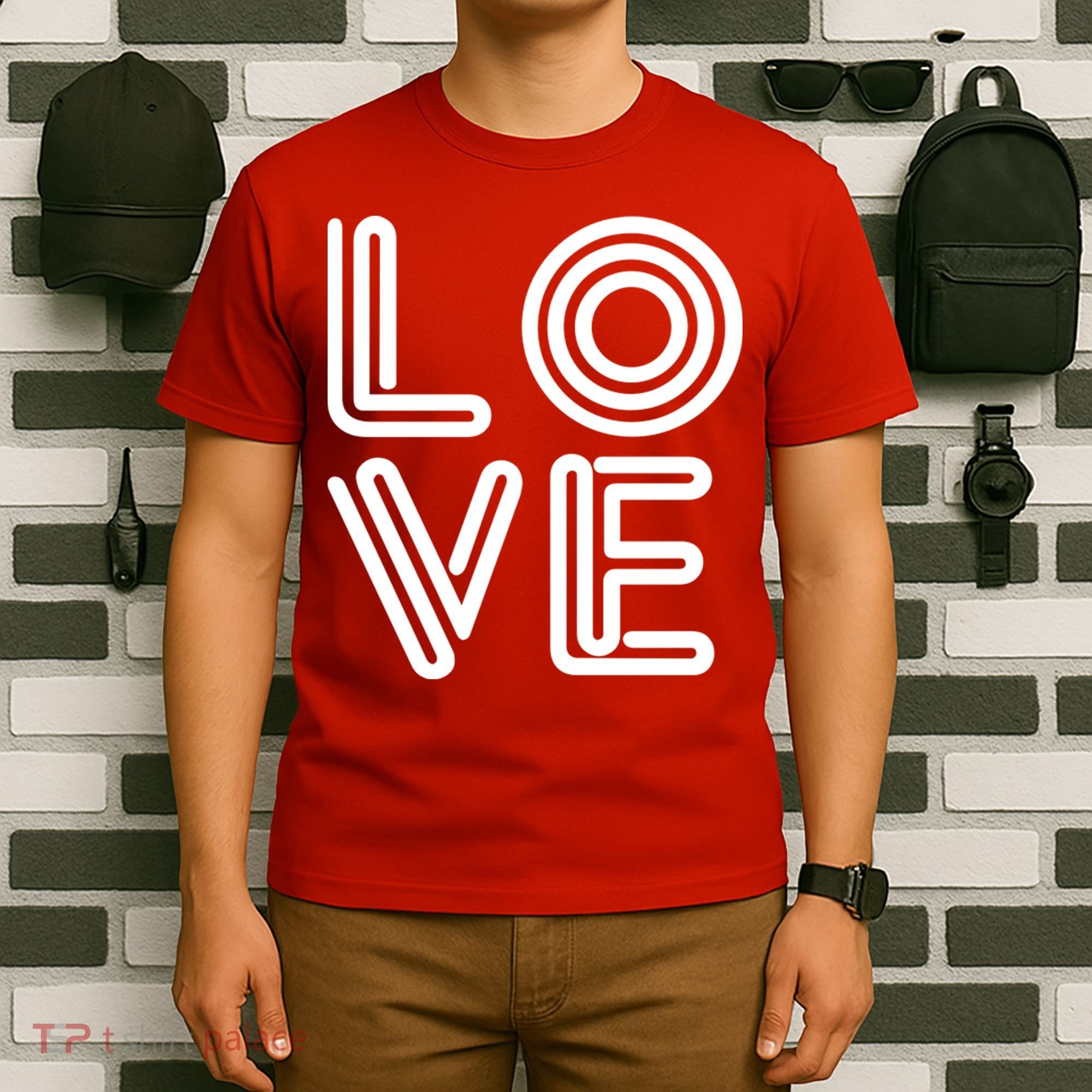 Love Valentines Day Word Logo T-Shirt