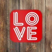 Love Valentines Day Word Logo Coaster thumb 0