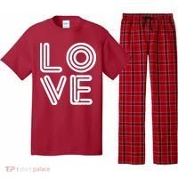 Love Valentines Day Word Logo Pajama Set thumb 0