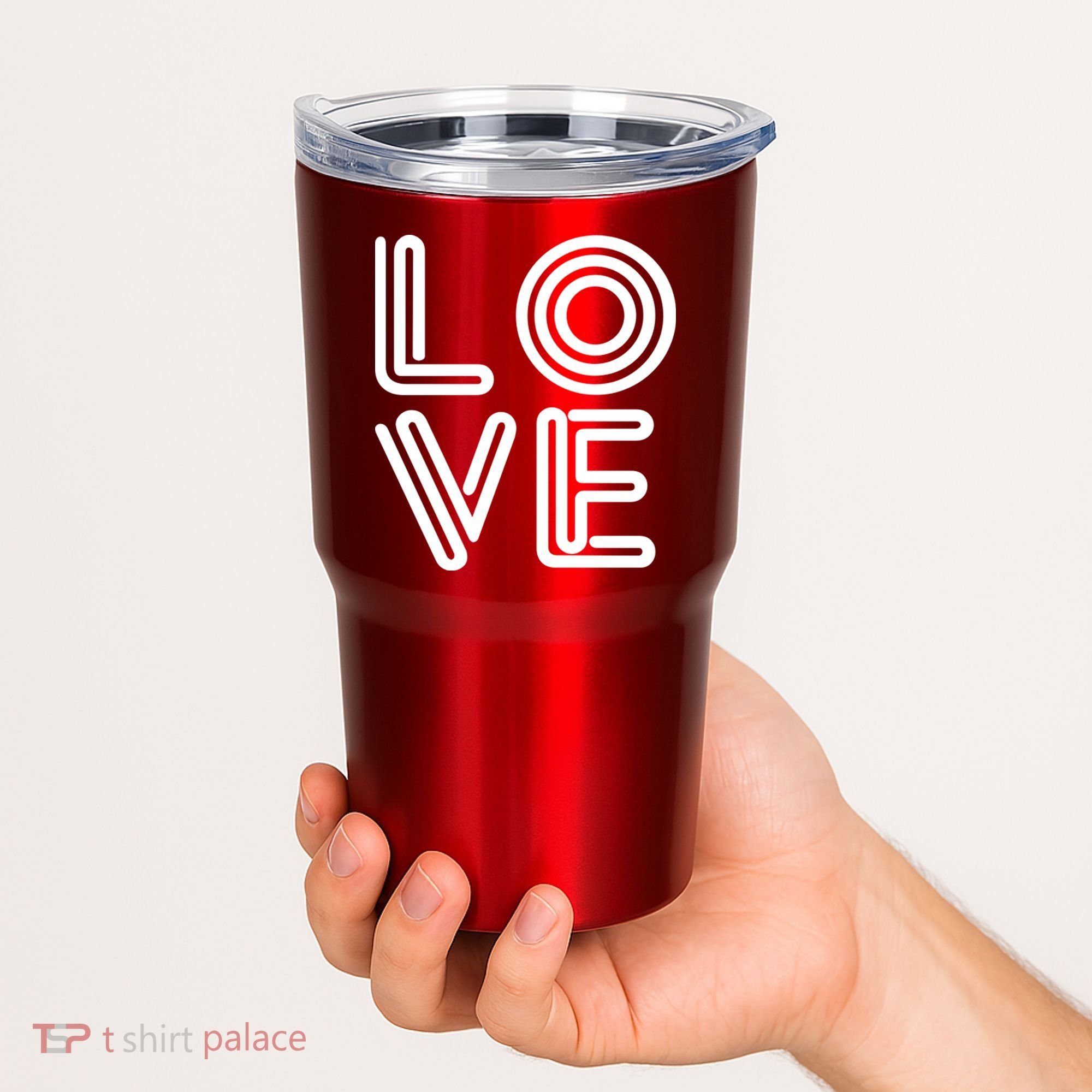 Love Valentines Day Word Logo Tumbler