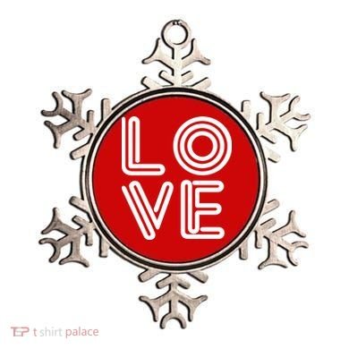 Love Valentines Day Word Logo Ornament