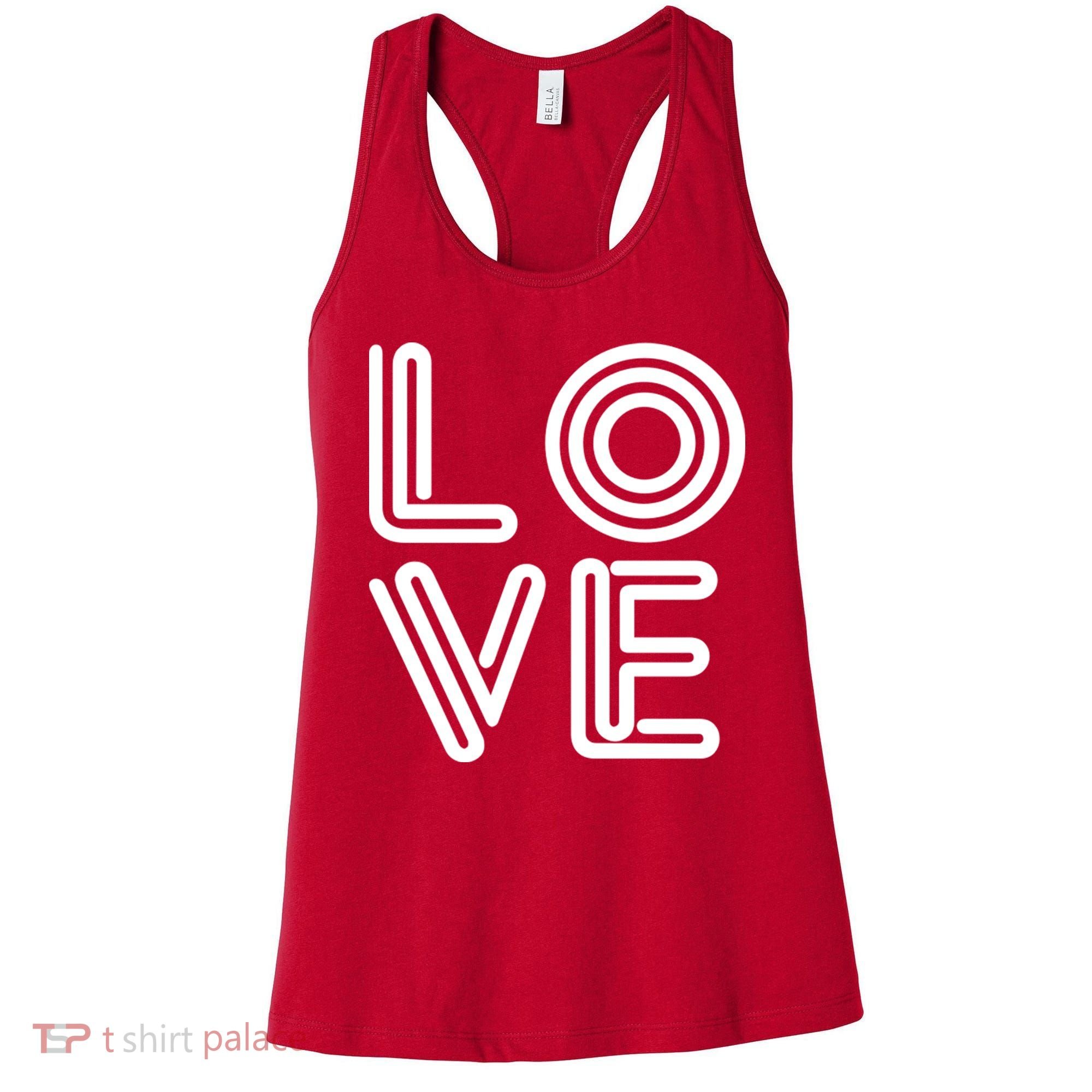 Love Valentines Day Word Logo Women's Tank Top