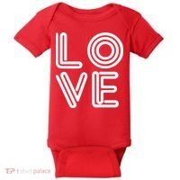 Love Valentines Day Word Logo Baby Bodysuit thumb 0