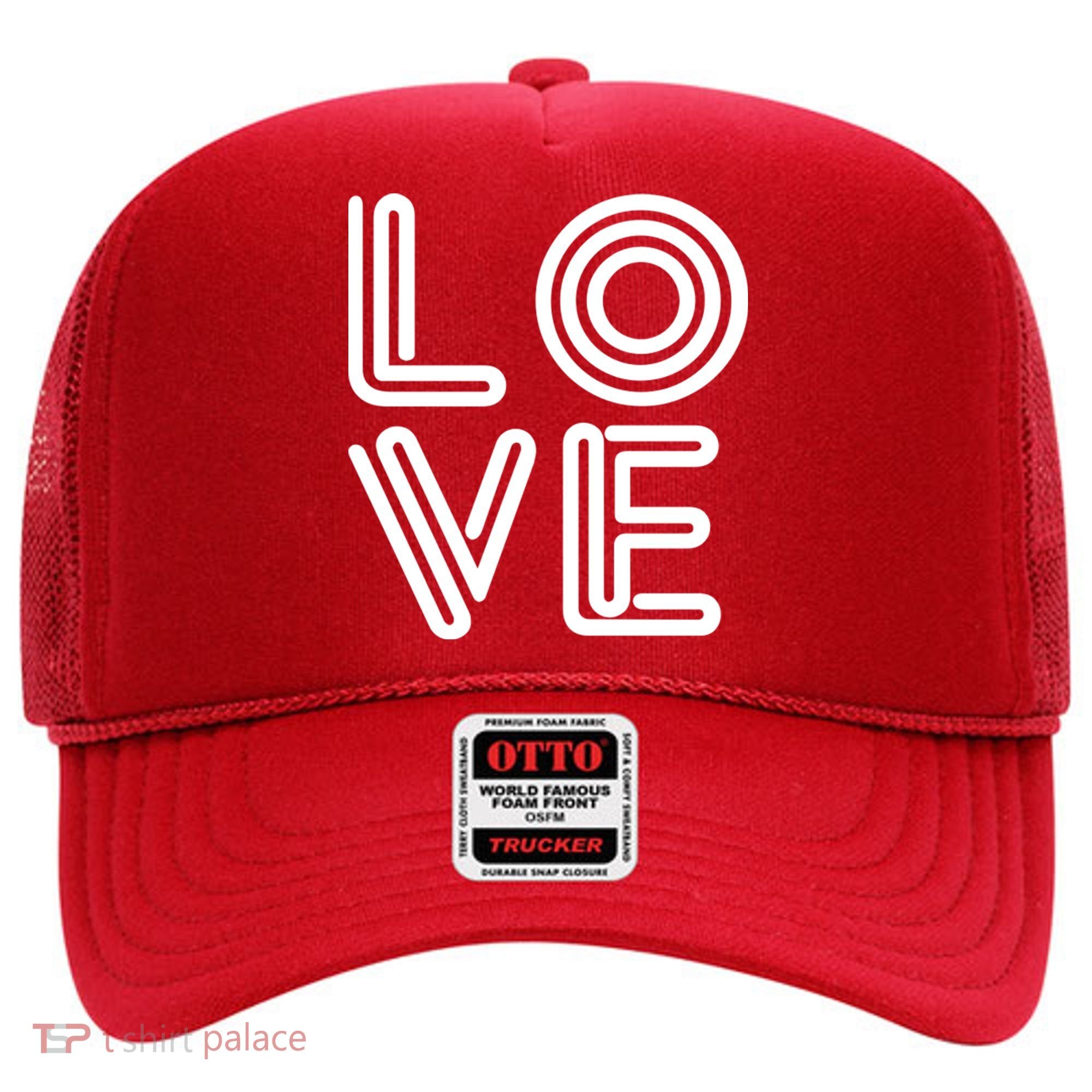Love Valentines Day Word Logo Hat