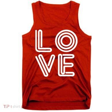 Love Valentines Day Word Logo Tank Top