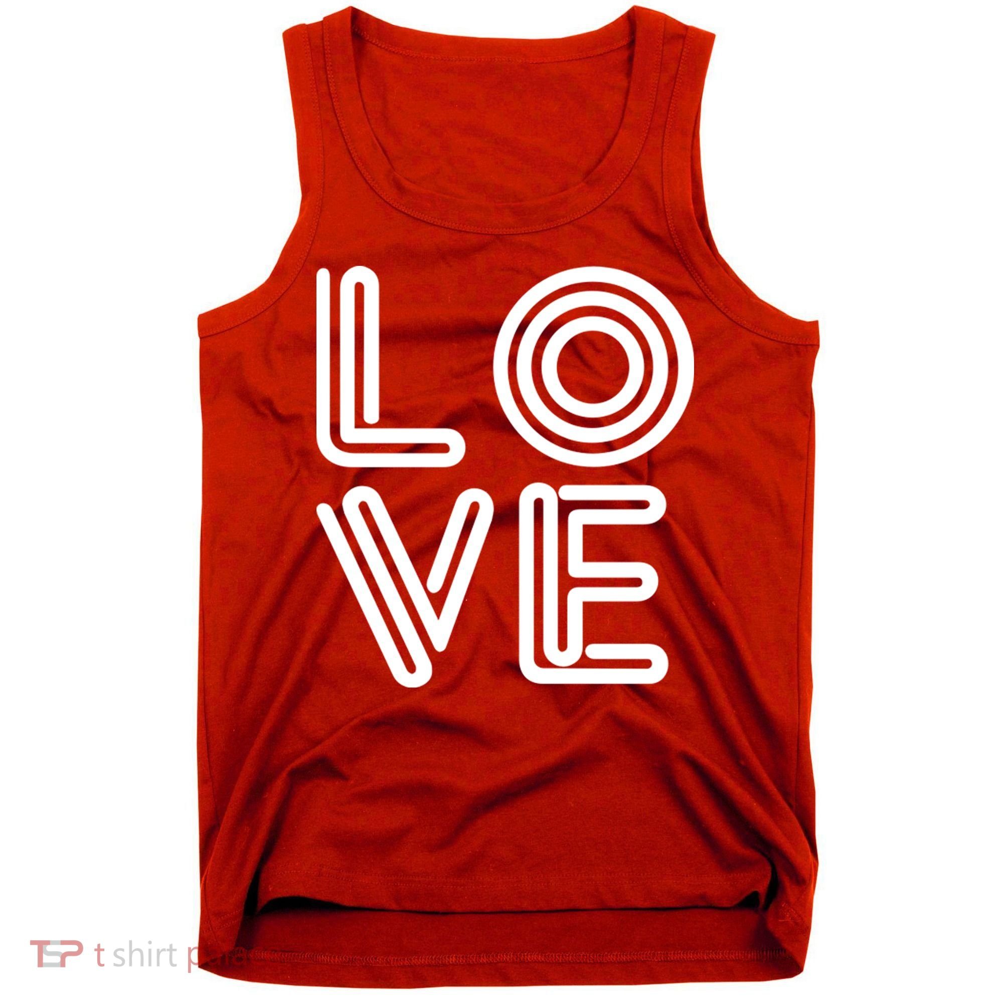 Love Valentines Day Word Logo Tank Top