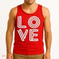 Love Valentines Day Word Logo Tank Top thumb 3