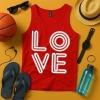 Love Valentines Day Word Logo Tank Top thumb 4