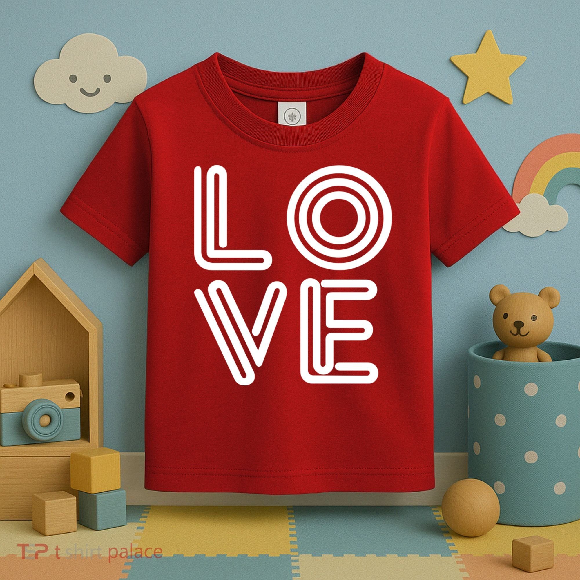Love Valentines Day Word Logo Toddler T-Shirt