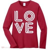 Love Valentines Day Word Logo Women's Long Sleeve Shirt thumb 0