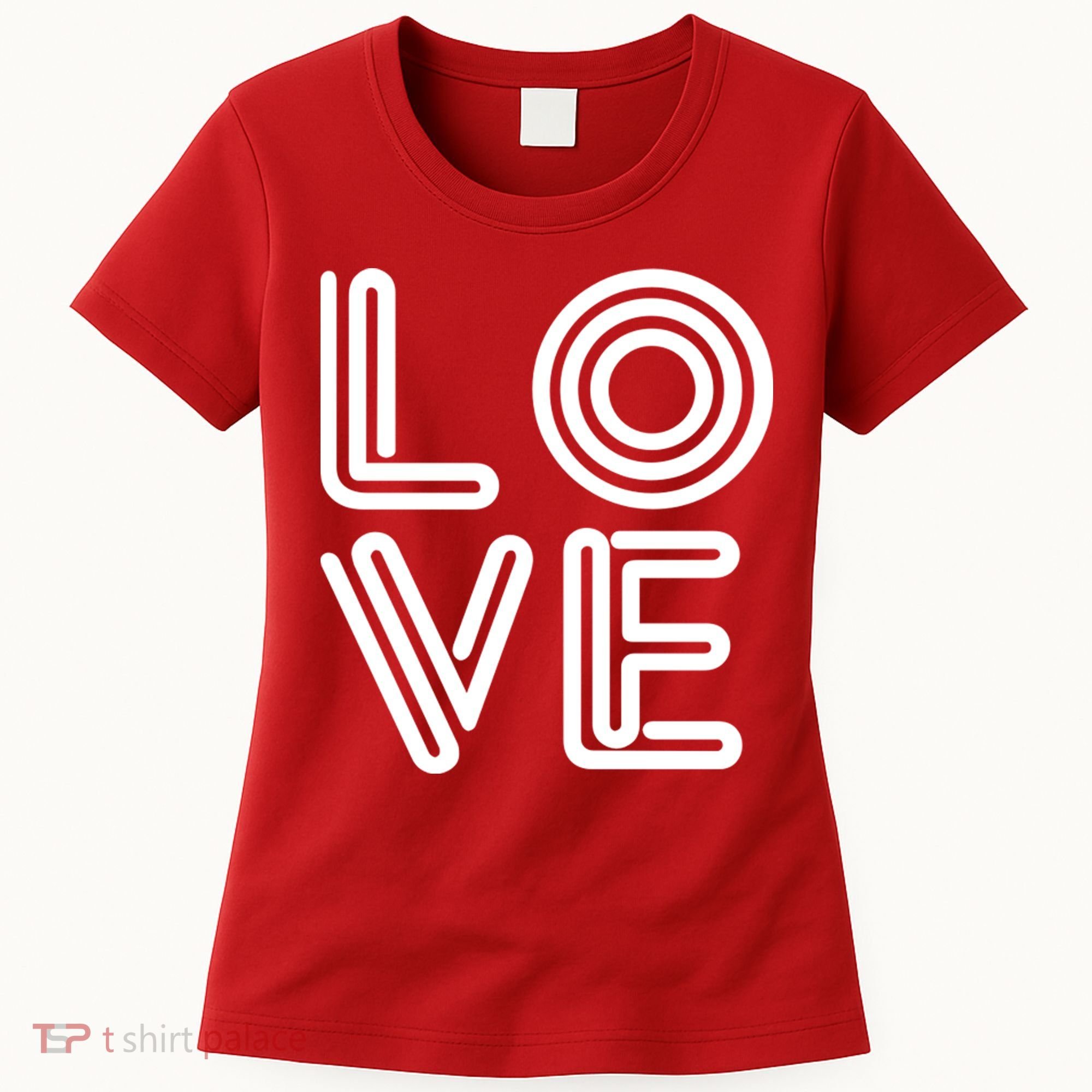 Love Valentines Day Word Logo Women's T-Shirt