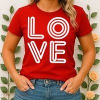 Love Valentines Day Word Logo Women's T-Shirt thumb 2
