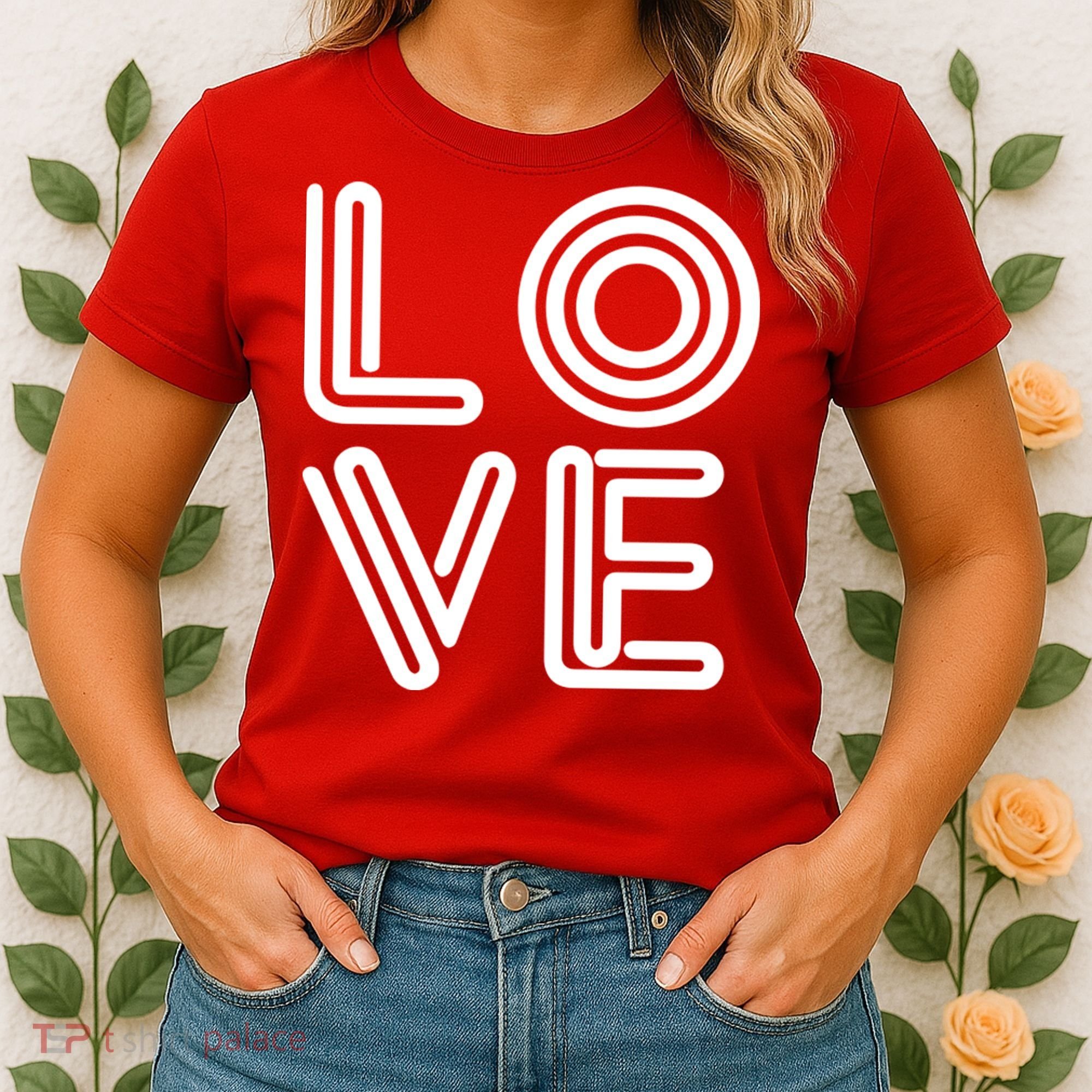 Love Valentines Day Word Logo Women's T-Shirt