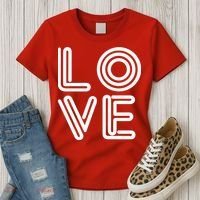 Love Valentines Day Word Logo Women's T-Shirt thumb 3