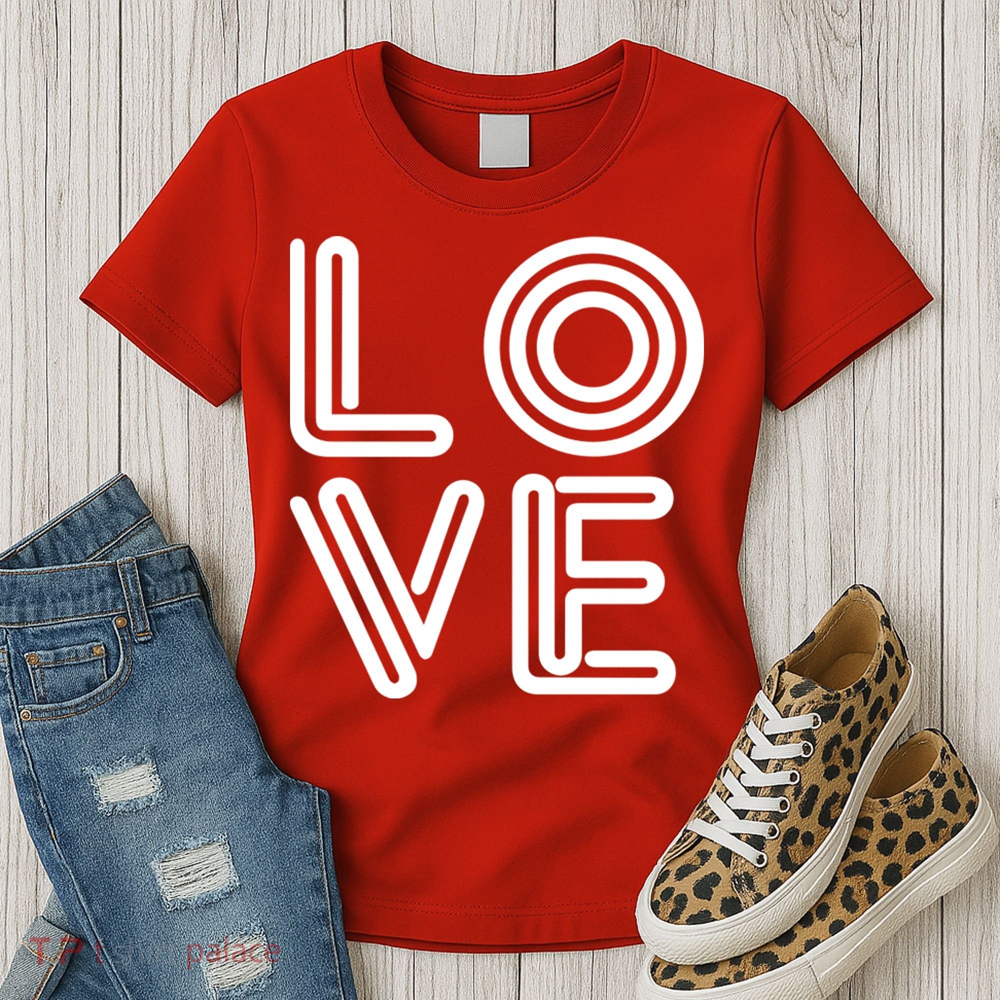 Love Valentines Day Word Logo Women's T-Shirt