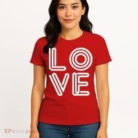 Love Valentines Day Word Logo Women's T-Shirt thumb 4